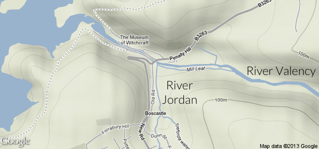 A topographic map of Boscastle.